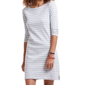 Vineyard Vines grey striped knit cotton dress XS